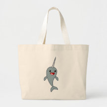 Happy Narwhal Canvas Bag