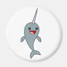 Happy Narwhal Fridge Magnet