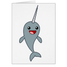Happy Narwhal Greeting Card