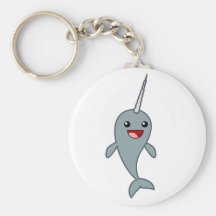 Happy Narwhal Keychain