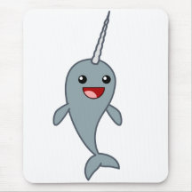 Happy Narwhal Mousepads