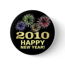 Happy New Year 2010 Party Favour - Round Button