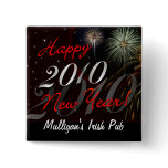 Happy New Year 2010 Pin - Patron Party Favour buttons