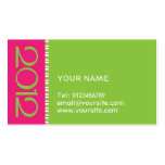 Happy New Year 2012 lime pink Business Card