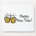 Happy New Year Beer mousepads