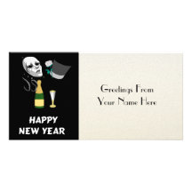 Happy New Year Customized Photo Card