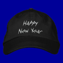 Happy New Year Embroidered Cap - Customized embroidered hats