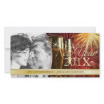 Happy New Year Fireworks personalized photo card