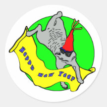 Happy New Year Meerkat Sticker