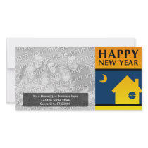 happy new year new address announcement personalized photo card