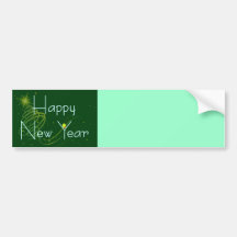 HAPPY NEW YEAR OLIVE by SHARON SHARPE Bumper Stickers