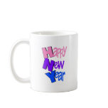 Happy New Year Pink Purple Blue Mug