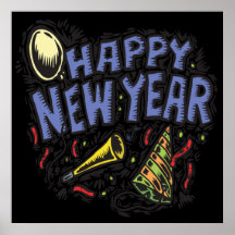 Happy New Year Print