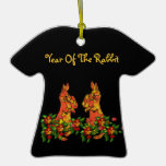Happy New Year Rabbits Ornaments