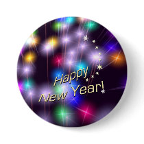 Happy New Year Star Lights Buttons
