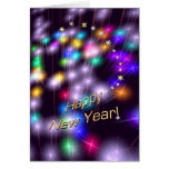 Happy New Year Star Lights Greeting Cards