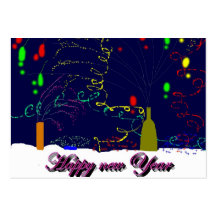Happy new Year Visitenkartenvorlage