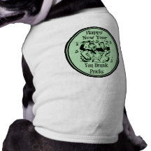 Happy New Year You Drunk Pricks Green Pet Shirt