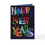 HAPPY NEW YEARS Card black