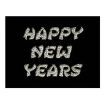 Happy New Years Silver Post Card