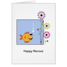 Happy Norooz Persian New Year Greeting Card-Fish