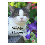 Happy Nowruz Cat in the garden card