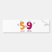 Happy Number 59 Bumper Sticker
