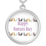 Happy Nurses Day for veterinary nurse cats & dogs Custom Necklace