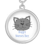 Happy Nurses Day for veterinary nurse with cat Necklace