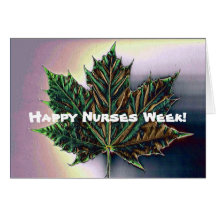 Happy Nurses Week-Maple Leaf Greeting Card