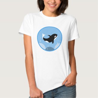 Happy Orca Killer Whale T-shirt Cute Jumping orca