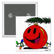 Happy Ornament Button