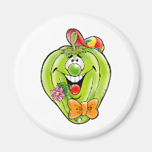 Happy Paprika Refrigerator Magnets