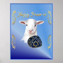 Happy Passover Lamb Poster