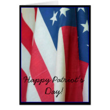 Happy Patriot's Day Flag greeting card