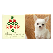Happy Pawlidays Pet Christmas Photocard Photo Card Template