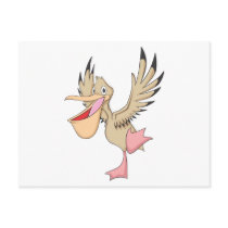 Happy Pelican Bird Postcard