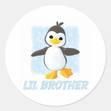 Happy Penguin Little Brother Stickers