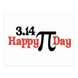 Happy Pi Day 3.14 - March 14th Postcard