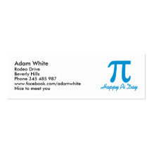 Happy Pi Day Business Card