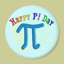 Happy Pi Day Gifts, Unique Embossed Design magnets