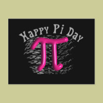 Happy Pi Day Gifts Unique Embossed Design postcards