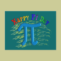 Happy Pi Day Gifts, Unique Embossed Design postcards