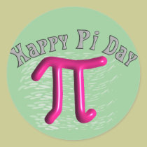 Happy Pi Day Gifts Unique Embossed Design stickers