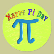 Happy Pi Day Gifts, Unique Embossed Design stickers