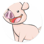 Happy Piglet with a Big Smile Stickers