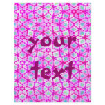 happy pink retro pattern, yourtext flyer
