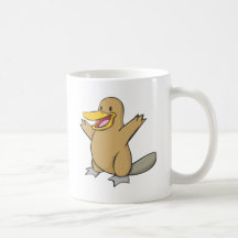 Happy Platypus Cartoon Mug