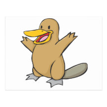 Happy Platypus Cartoon Post Cards