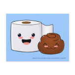 Happy Poo and Petey TP Postcard